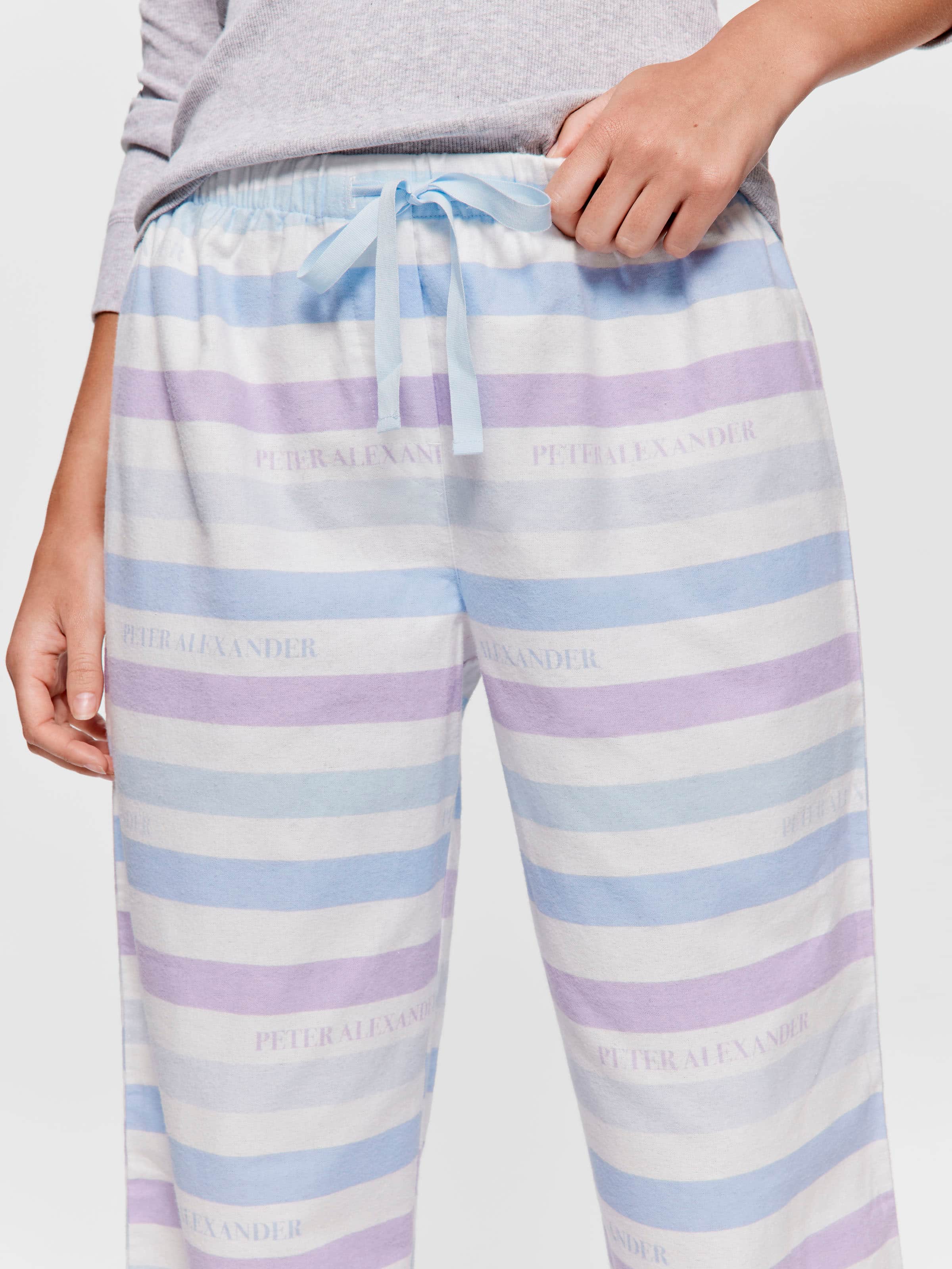 Image for Blue Branded Stripe Classic Flannelette Pj Pant from JustGroupNZ