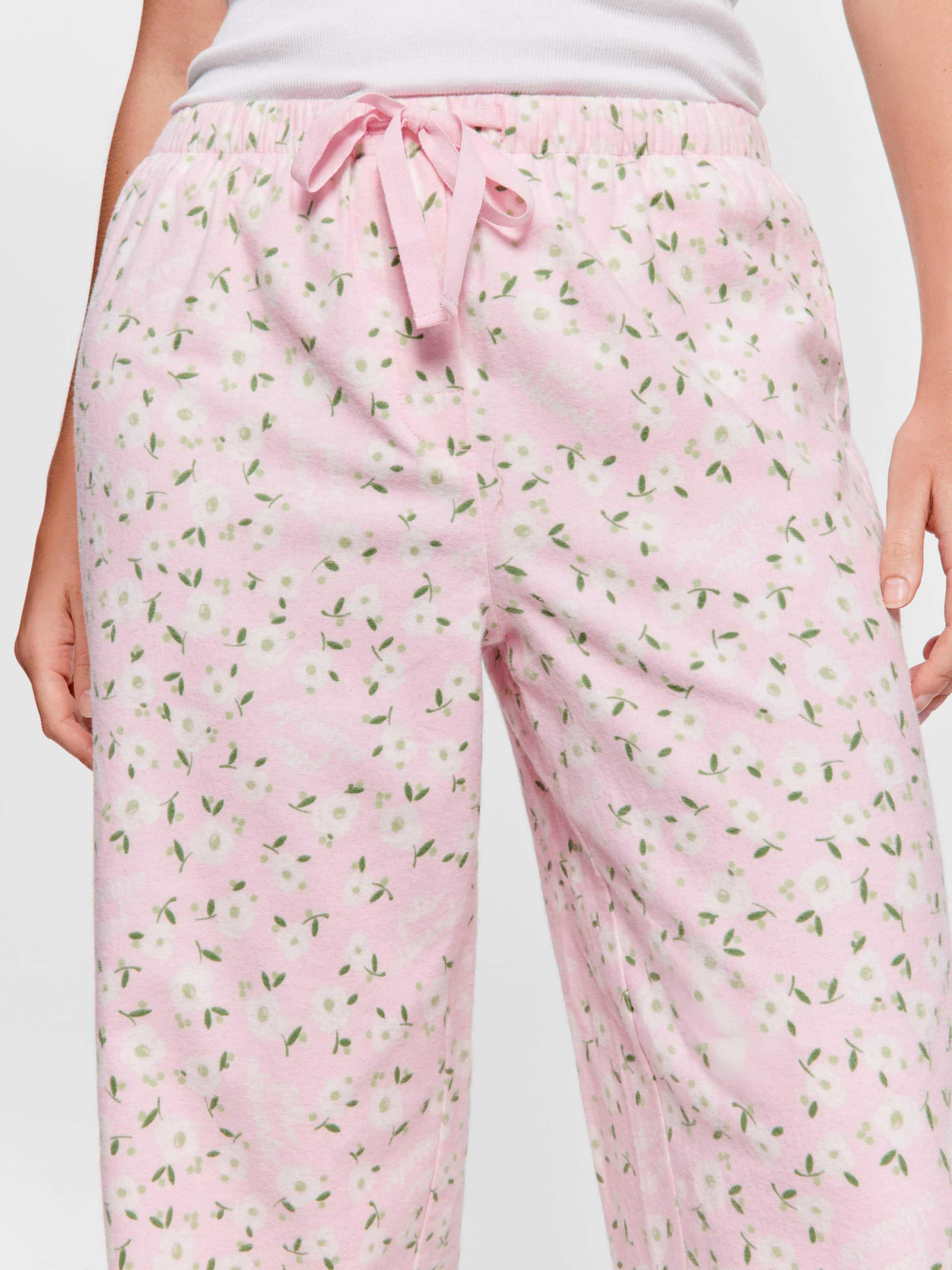 Pink Floral Classic Flannelette Pj Pant