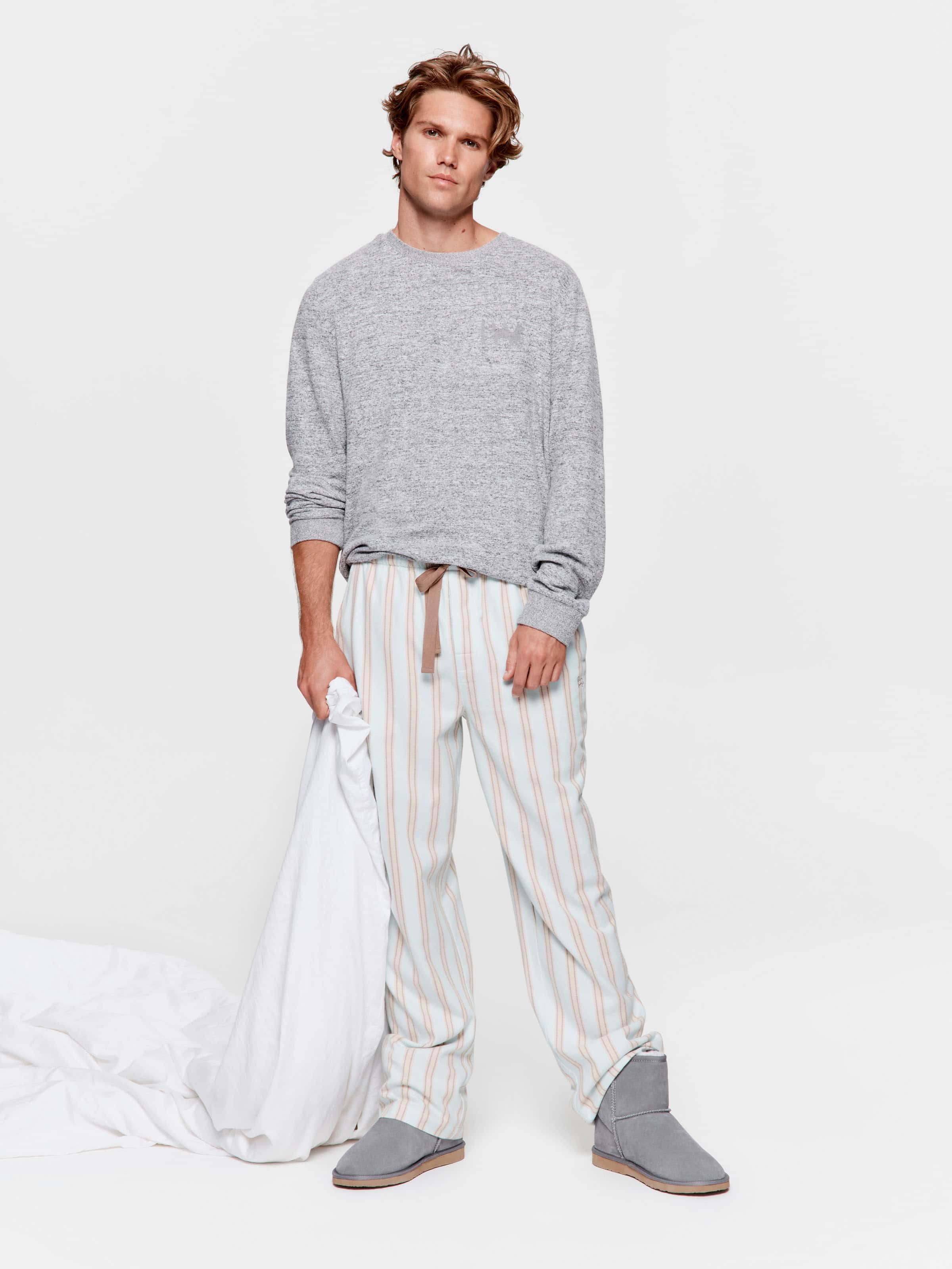 Mint Stripe Classic Pj Pant