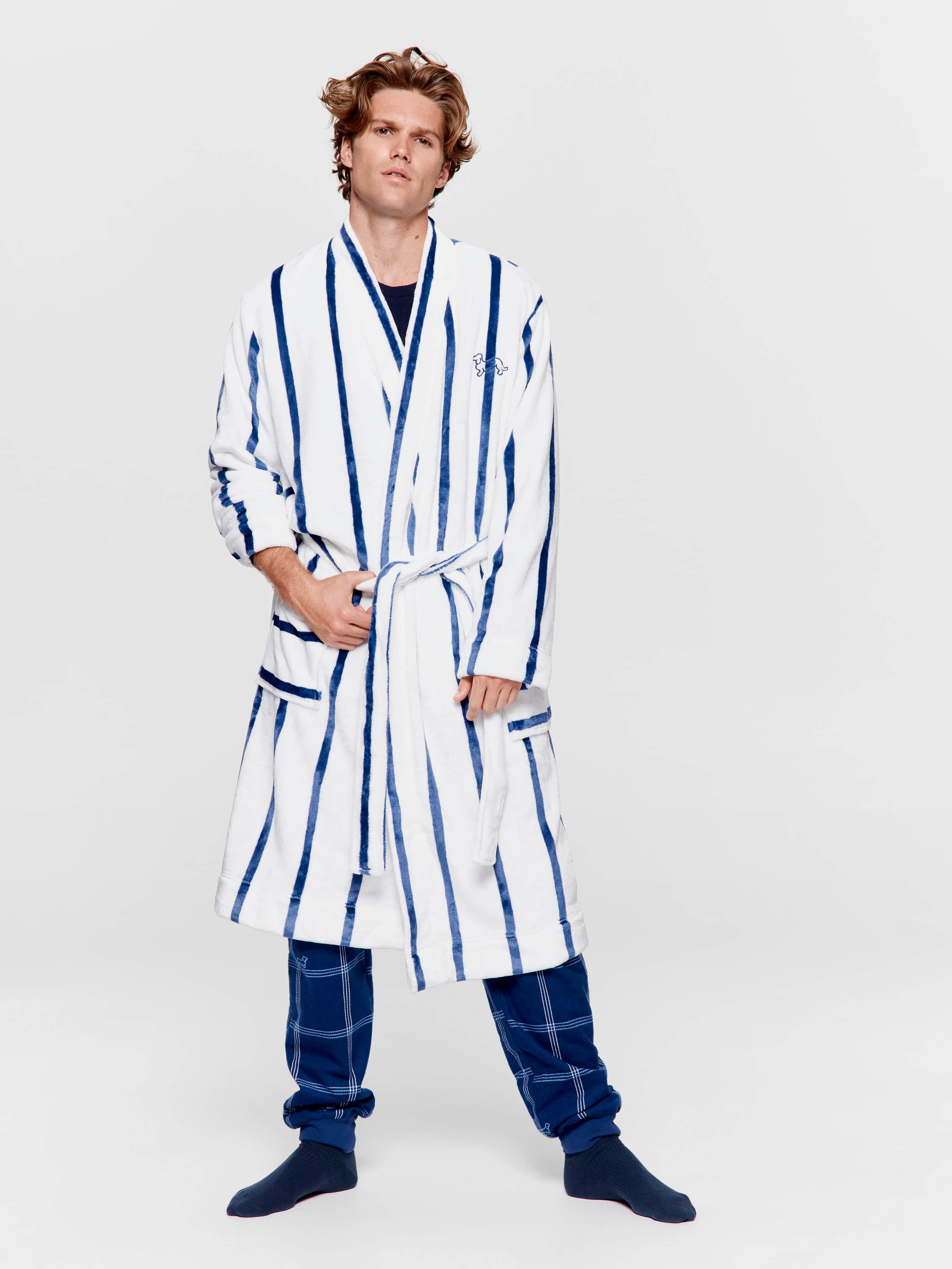Navy Stripe Gown