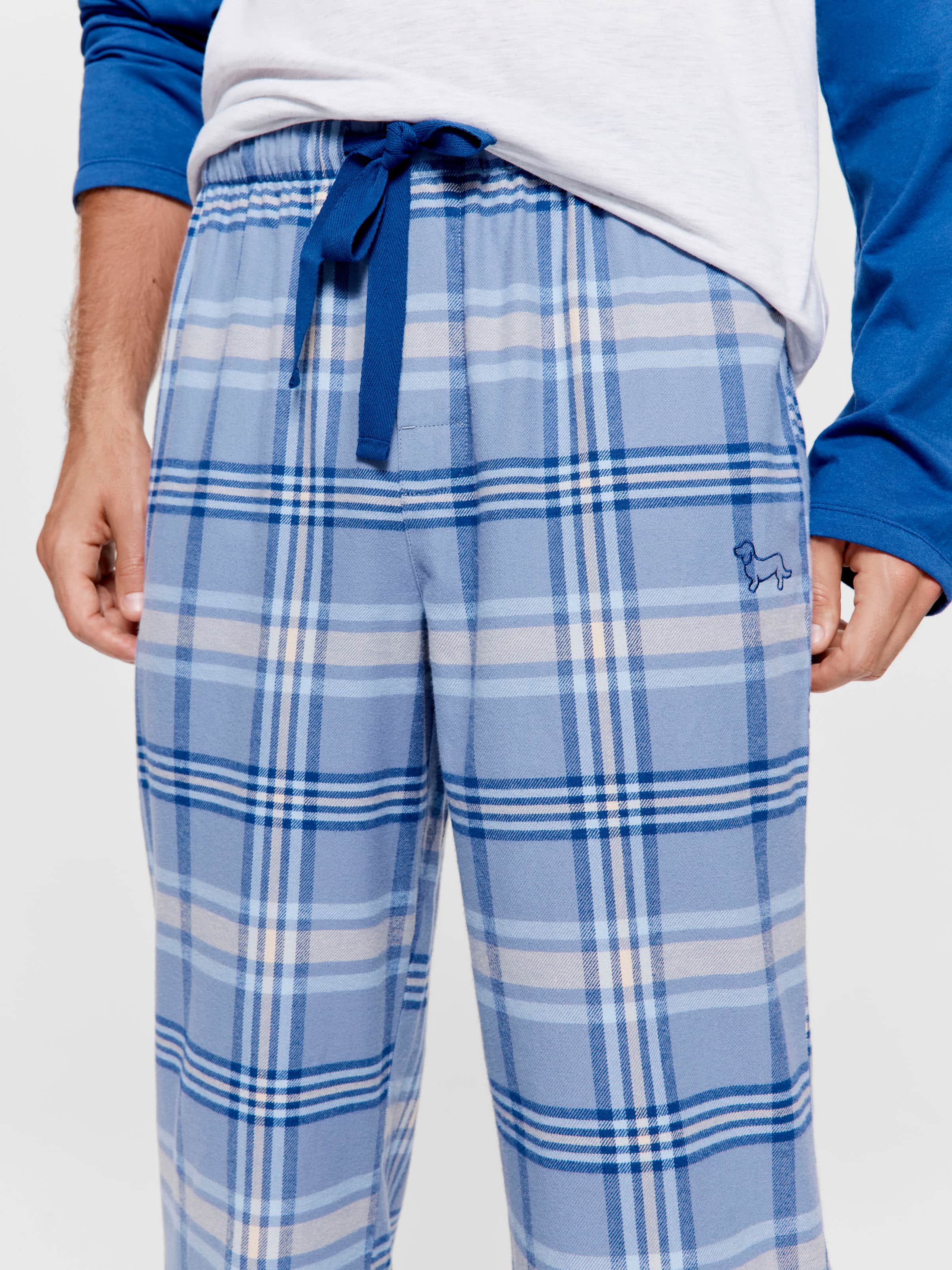 Blue Check Pj Pant