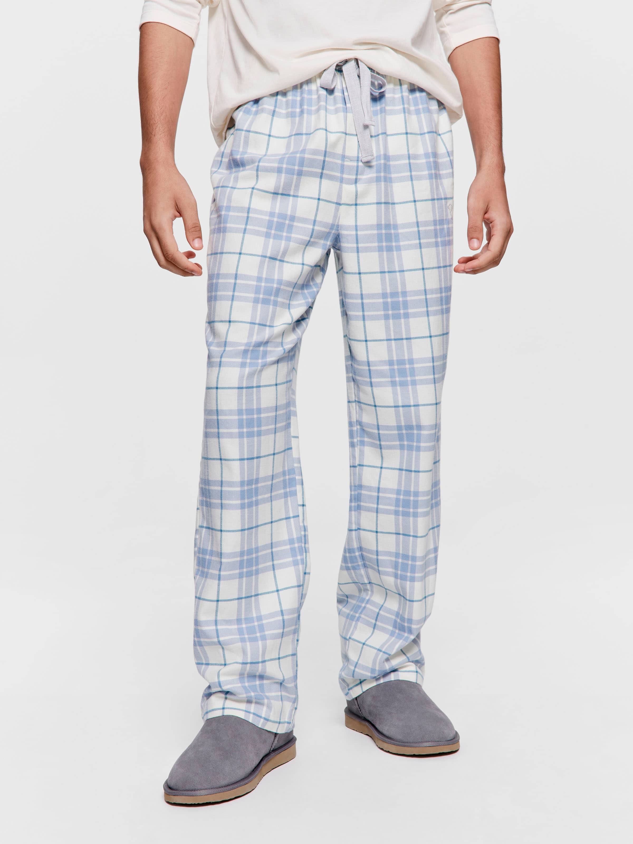 Teal Check Classic Pj Pant