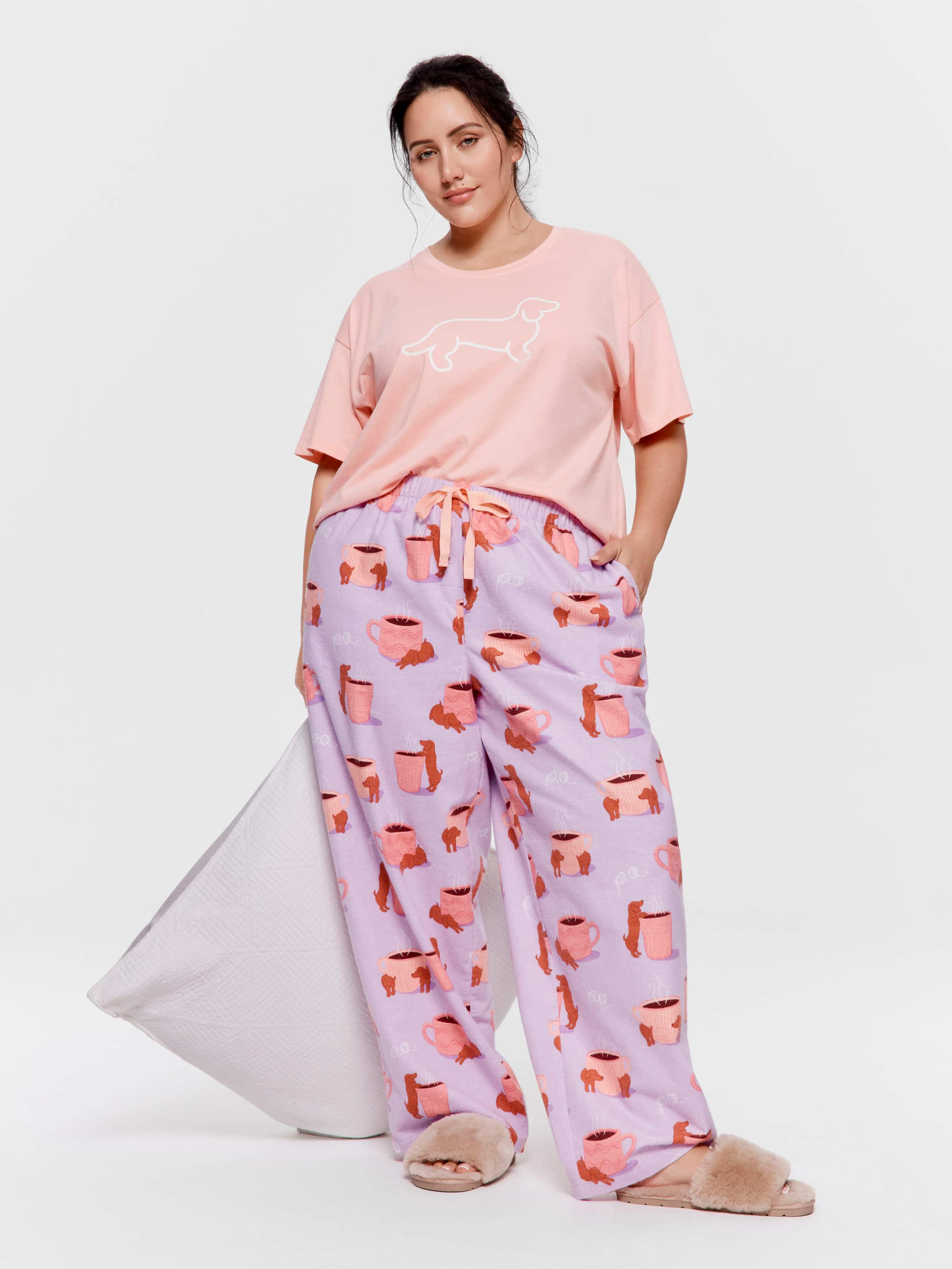 P.A. Plus Daxie Loves Coffee Flannelette Pj Pant