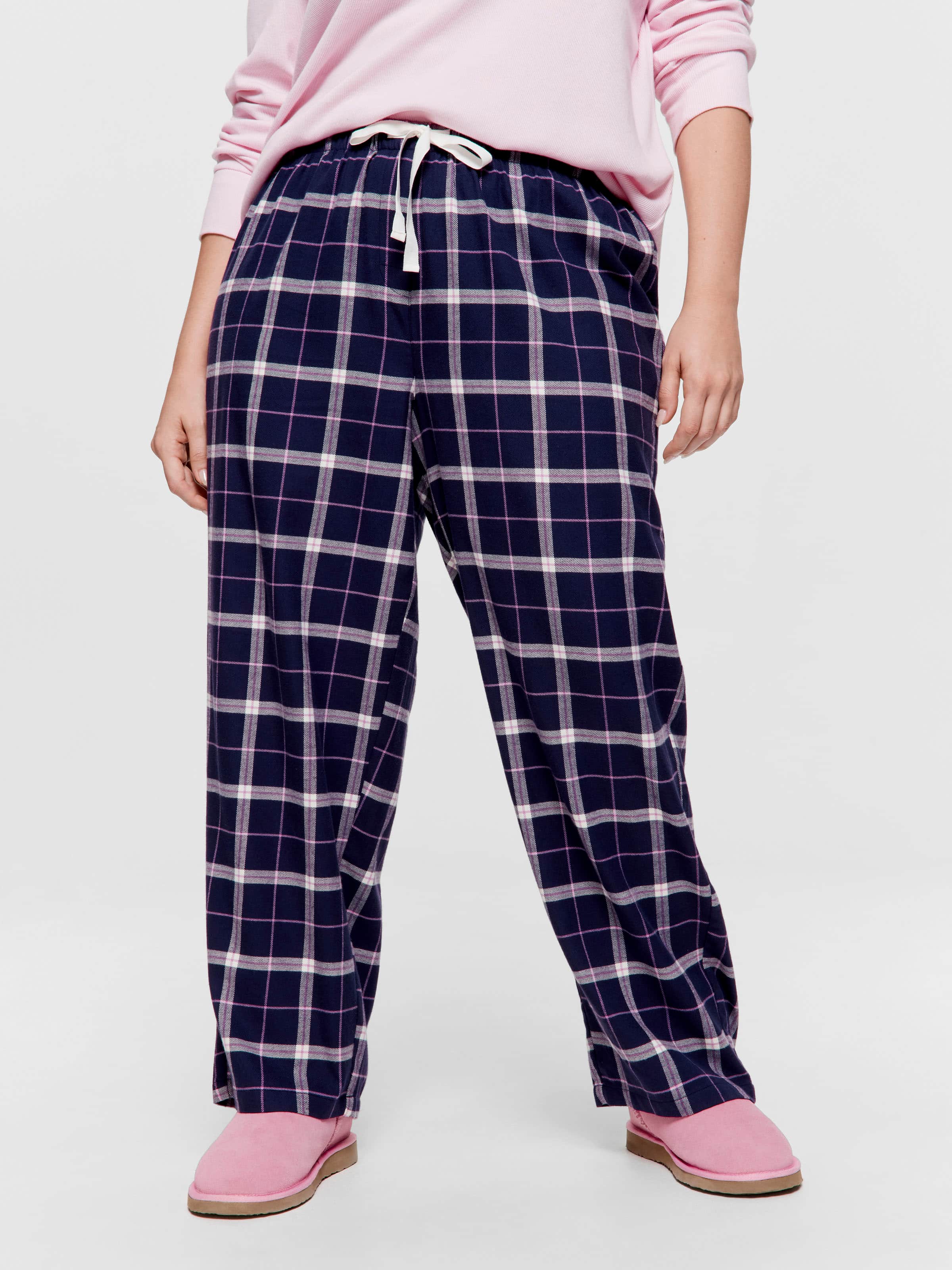 P.A. Plus Navy Check Classic Flannelette Pj Pant